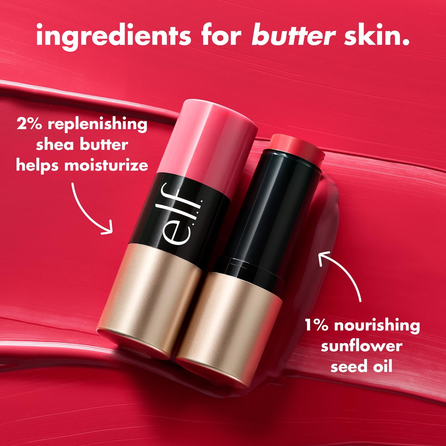e.l.f. Soft Glam Cream Blush Stick, Buildable Cream Blush for A Natural Flush & Satin Finish, Made with Shea Butter, Vegan & Cruelty-Free, Melon Drama Beauty and Personal Care e.l.f.