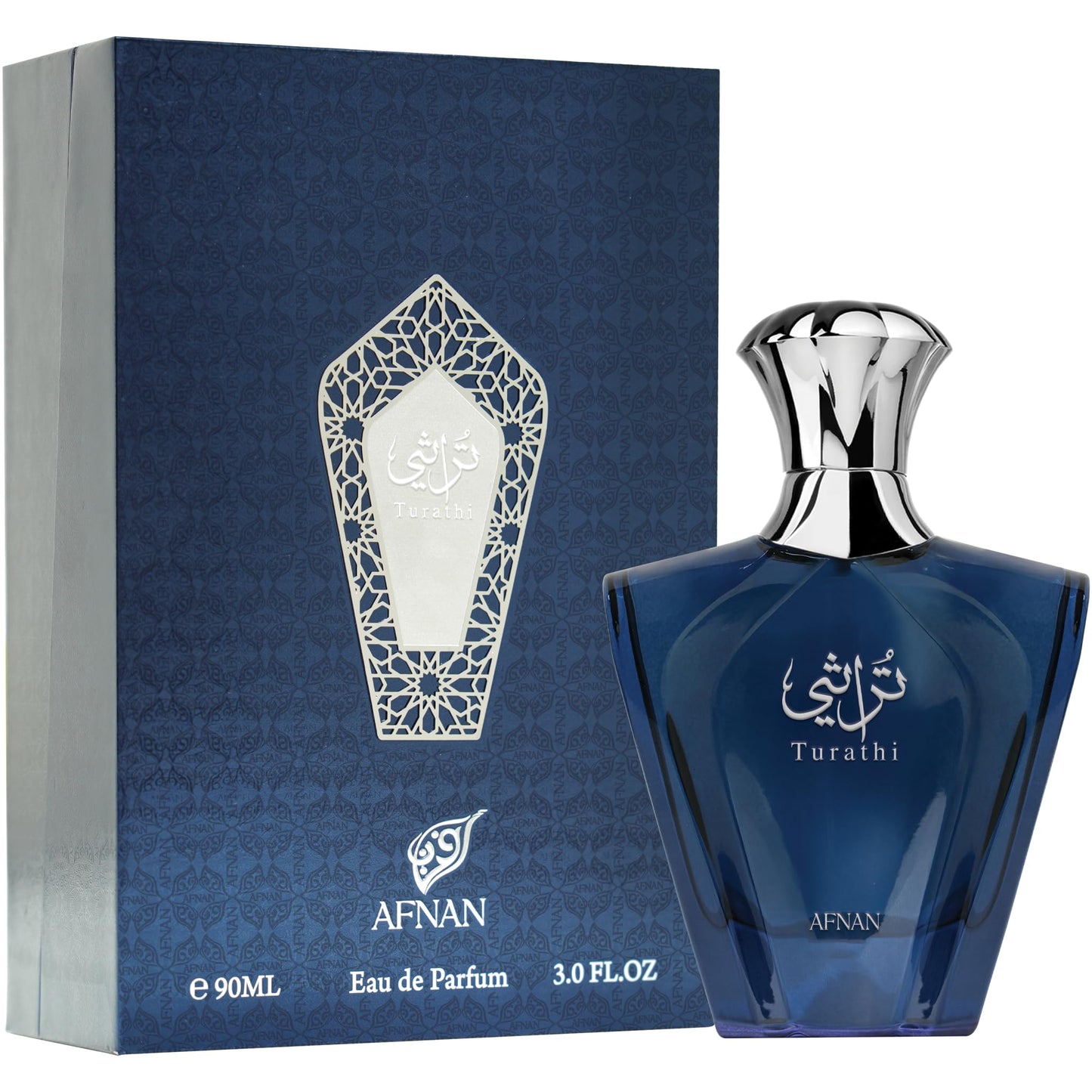 Afnan Turathi Blue Eau de Parfum Spray for Men, 3.0 Fl. Oz Beauty and Personal Care Afnan