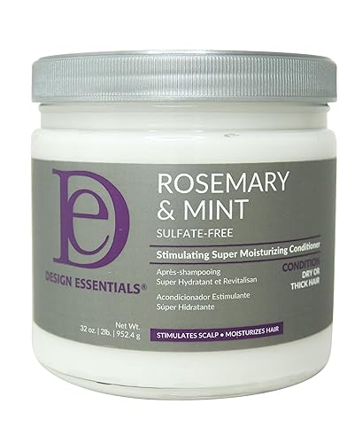 Design Essentials Rosemary & Mint Stimulating Super Moisturizing Conditioner for Dry, Thick, or Brittle Hair; Sulfate-Free, Stimulates Scalp Beauty & Personal Care Design Essentials