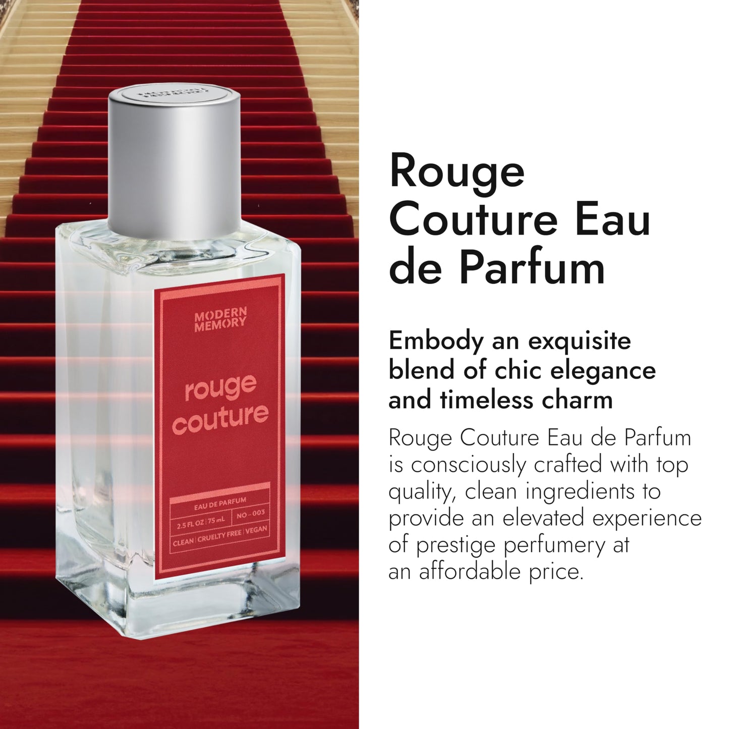 Modern Memory Rouge Couture Eau de Parfum for Women, 2.5 fl oz - Notes of Raspberry, Jasmine, & Golden Saffron Beauty & Personal Care Modern Memory