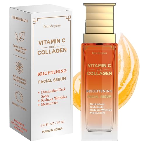 Fleur De Peau Vitamin C Serum For Face With Collagen - Dermatologist Tested, Anti-Aging, Even Skin Tone, Reduces Fine Lines, Improves Radiance Beauty & Personal Care Fleur De Peau