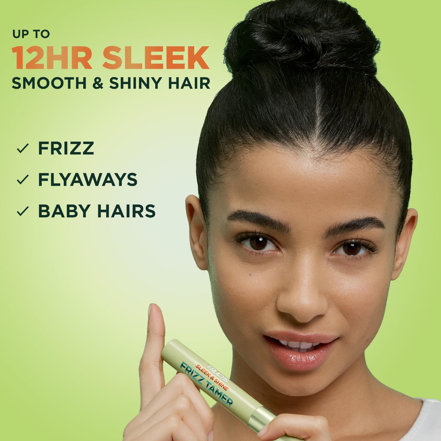Garnier Fructis Sleek & Shine Frizz Tamer Hair Serum Wand, Flyaway Wand and Hair Mascara Stick, Tame Flyaways Smooth Frizz & Style Edges For Up Beauty & Personal Care Garnier