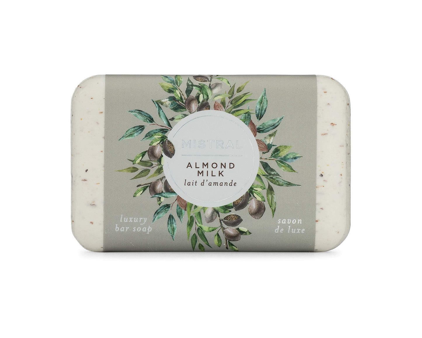 Mistral Classic French Bar Soap, Almond Milk, 7 oz - Triple-Milled Luxury Natural Soap with Organic Shea Butter & Sweet Almond Oil | Long-Lasting Beauty & Personal Care Mistral
