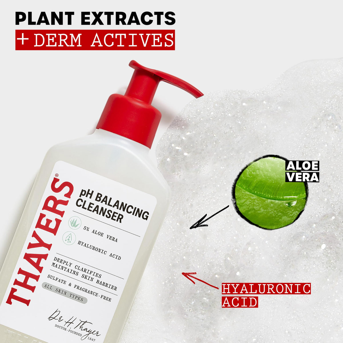 THAYERS pH Balancing Daily Cleanser, Face Wash with Aloe Vera, Gentle and Hydrating Skin Care for Dry, Oily, or Acne Prone Skin, 8 FL Oz. Beauty & Personal Care THAYERS