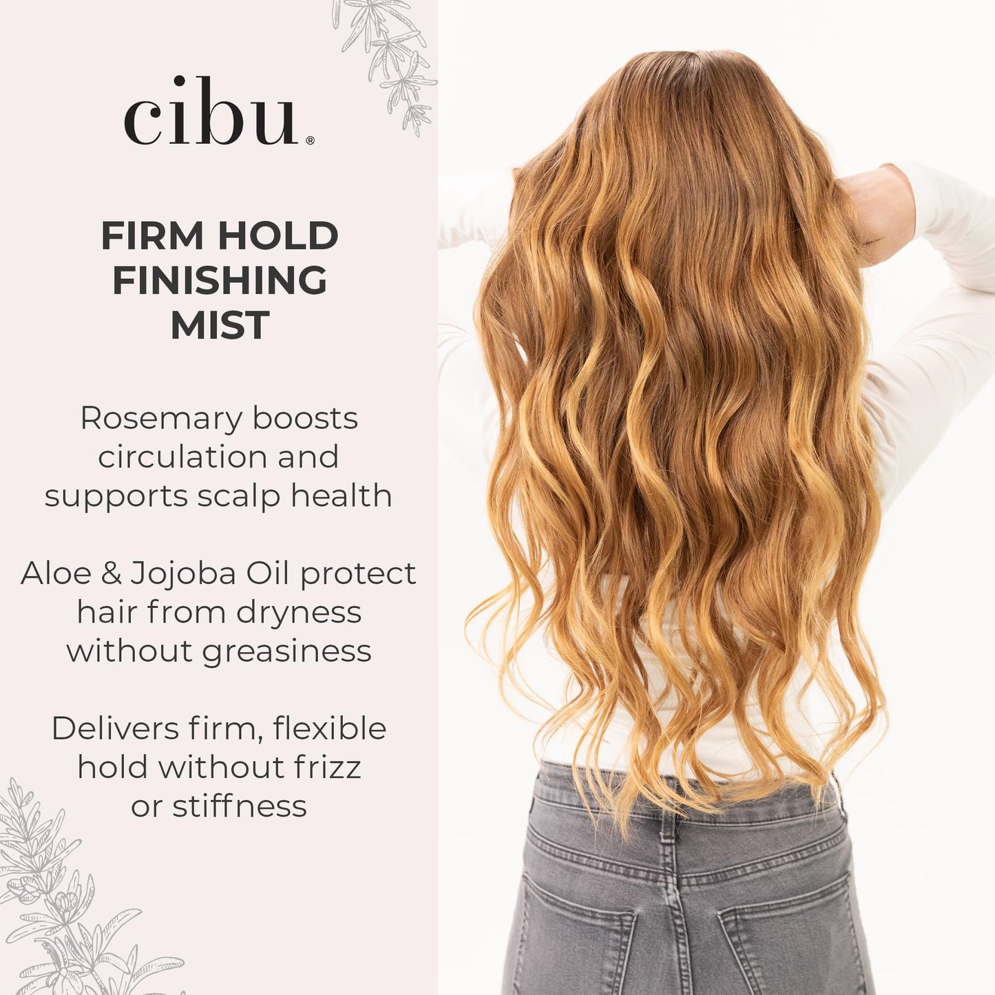 CIBU Firm Hold Finishing Mist - Lightweight Finishing Hair Spray - Long-Lasting Firm Hold Hair Spray with Rosemary Extract, Aloe Leaf Extract Beauty & Personal Care CIBU