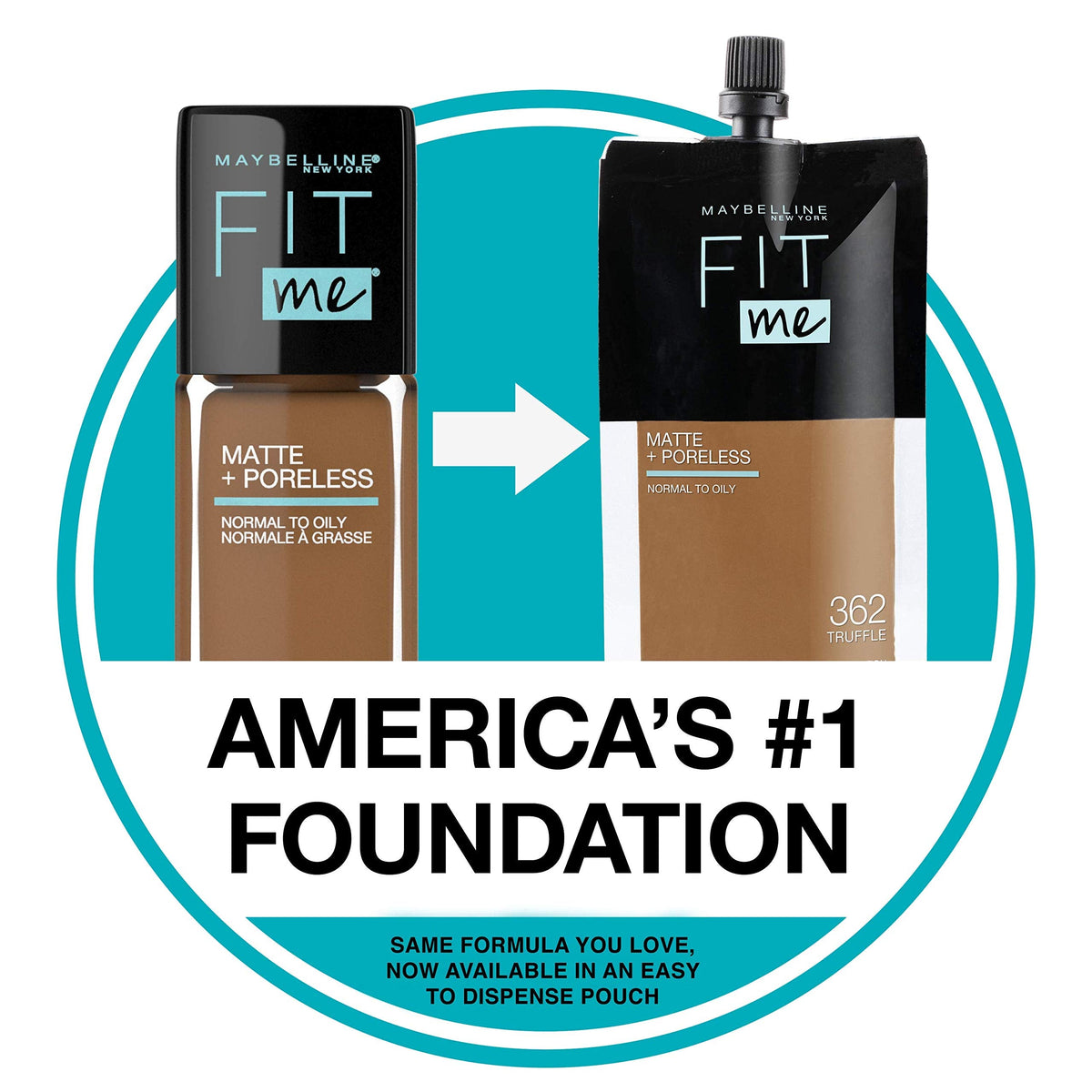 Maybelline New York Fit Me Matte + Poreless Liquid Foundation, Pouch Format, 220 Natural Beige, 1.3 Ounce Beauty & Personal Care MAYBELLINE