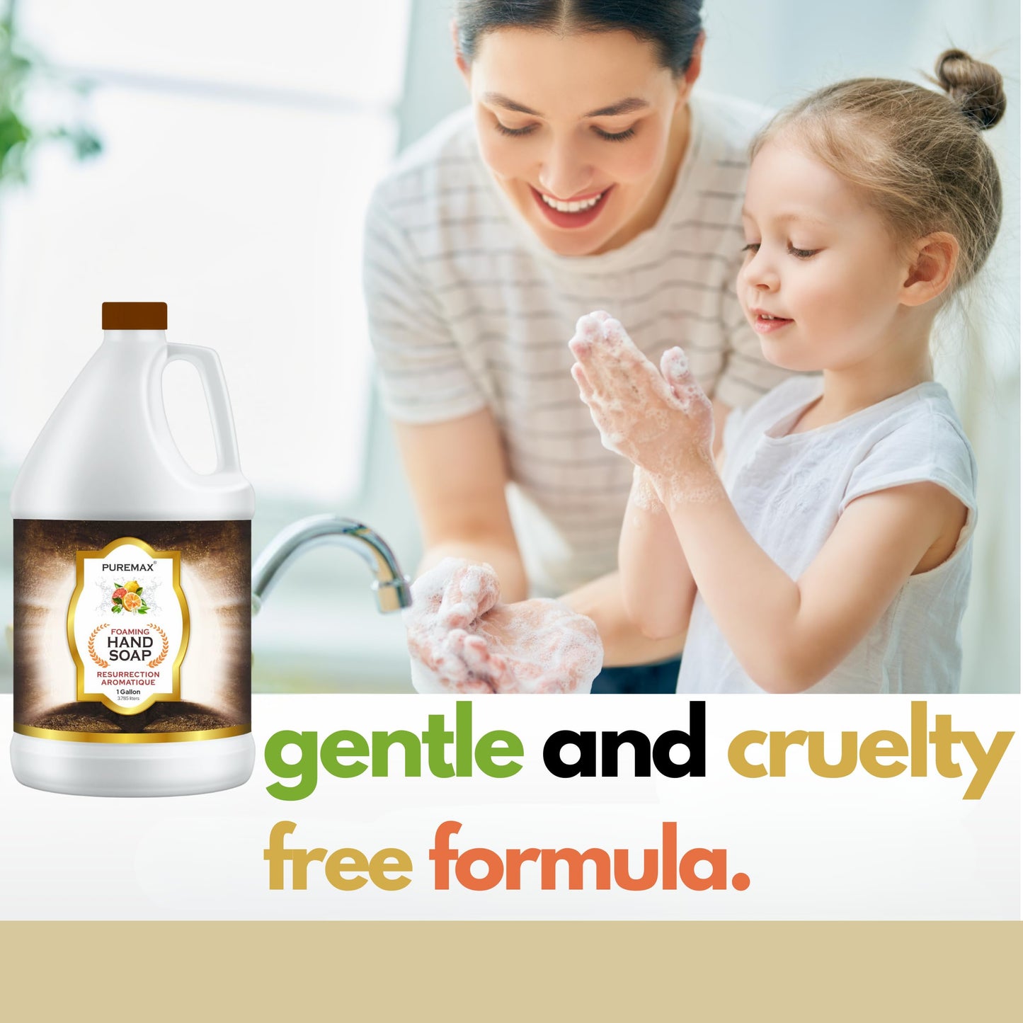 Puremax Foaming Hand Soap Refills with Essential Oils | Resurrection Aromatique | Citrus Smell | Gentle, Moisturizing | Biodegradable Formula | Made Beauty & Personal Care Puremax