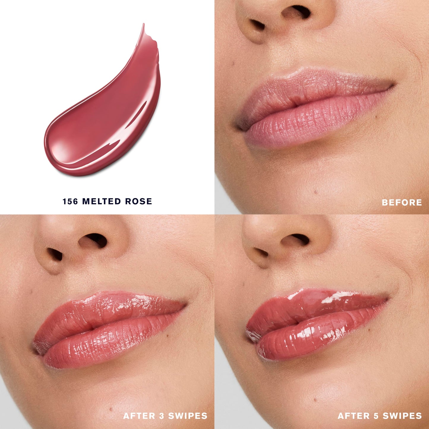 Estée Lauder Pure Color Melt-On Glosstick for Lips | Plumping & Moisturizing Lip Gloss, 156 Melted Rose Beauty & Personal Care Estée Lauder