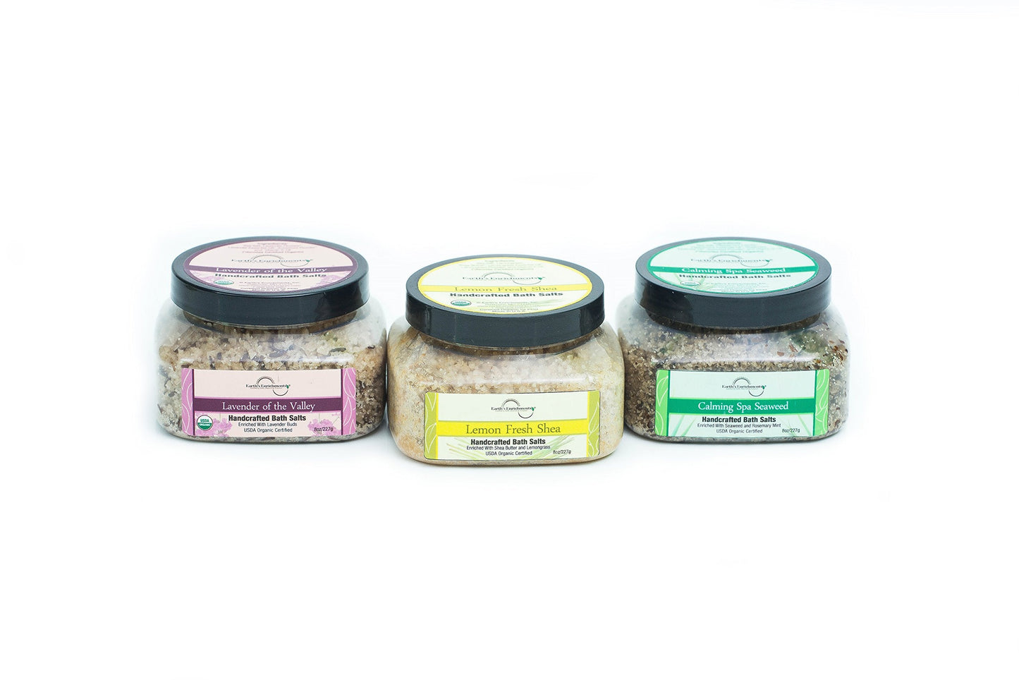 Bath Salts with Essential Oils, Great for Relaxation, Sore Muscles, Detox, Body, Feet, USDA Organic, Vegan, French Sea Salt, Lavender Oil, Lavender Beauty and Personal Care Earth's Enrichments