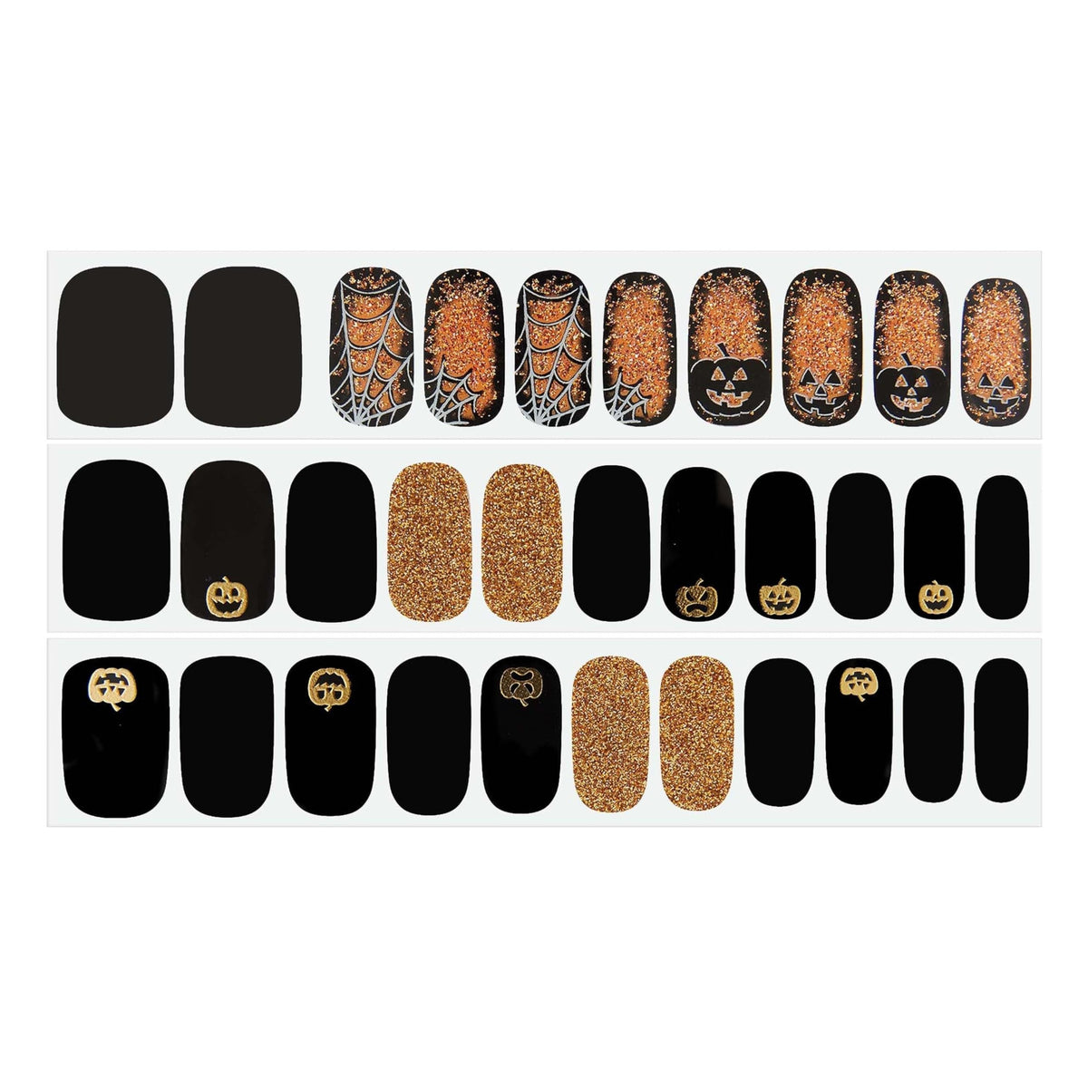 Dashing Diva Gloss Halloween Nail Strips - Twisted Nightmare | UV Free, Long Lasting, Cute Halloween Gel Nail Stickers | Contains 32 Nail Wraps, 1