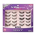 i-ENVY 10 Pairs So Wispy Human Hair Eyelashes Multipack, Natural Dramatic Fluffy False Lashes - Invisible Band, Volume & Curl, Lightweight, Reusable Beauty & Personal Care i•ENVY