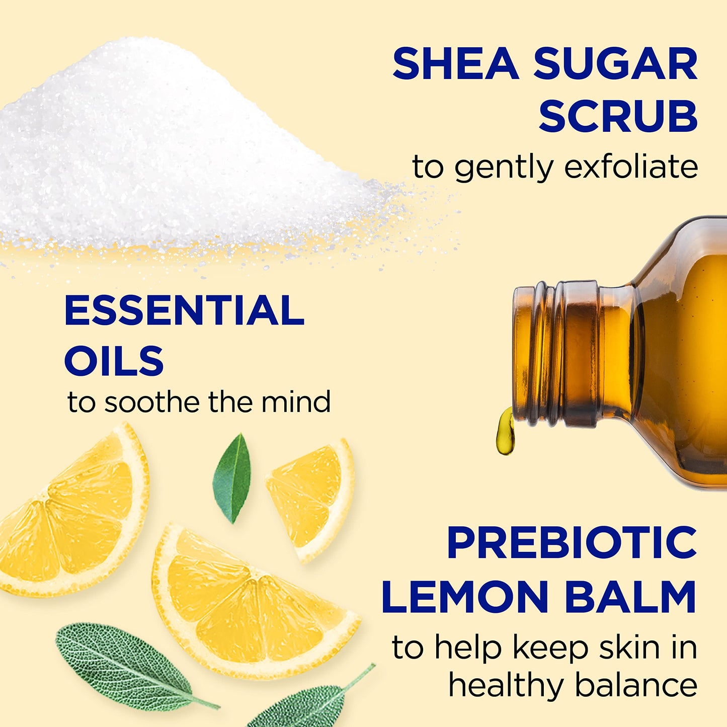 Dr Teal's Shea Sugar Scrub, Prebiotic Lemon Balm, 19 oz (Pack of 3) Beauty & Personal Care Dr Teal's