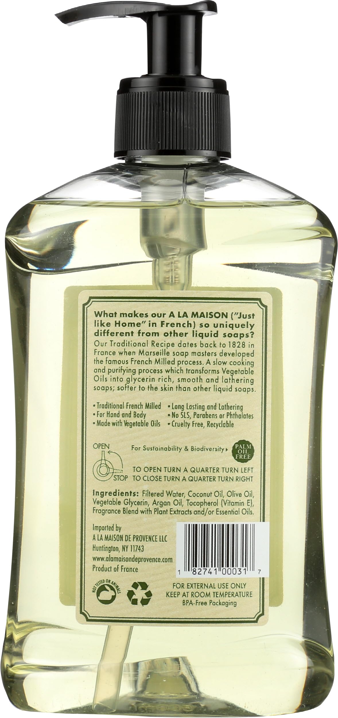 A LA MAISON Rosemary Mint French Liquid Hand Soap - Natural Hand Wash Made with Essential Oils - Biodegradable, Plant-Based, Vegan, Cruelty-Free Beauty & Personal Care A LA MAISON