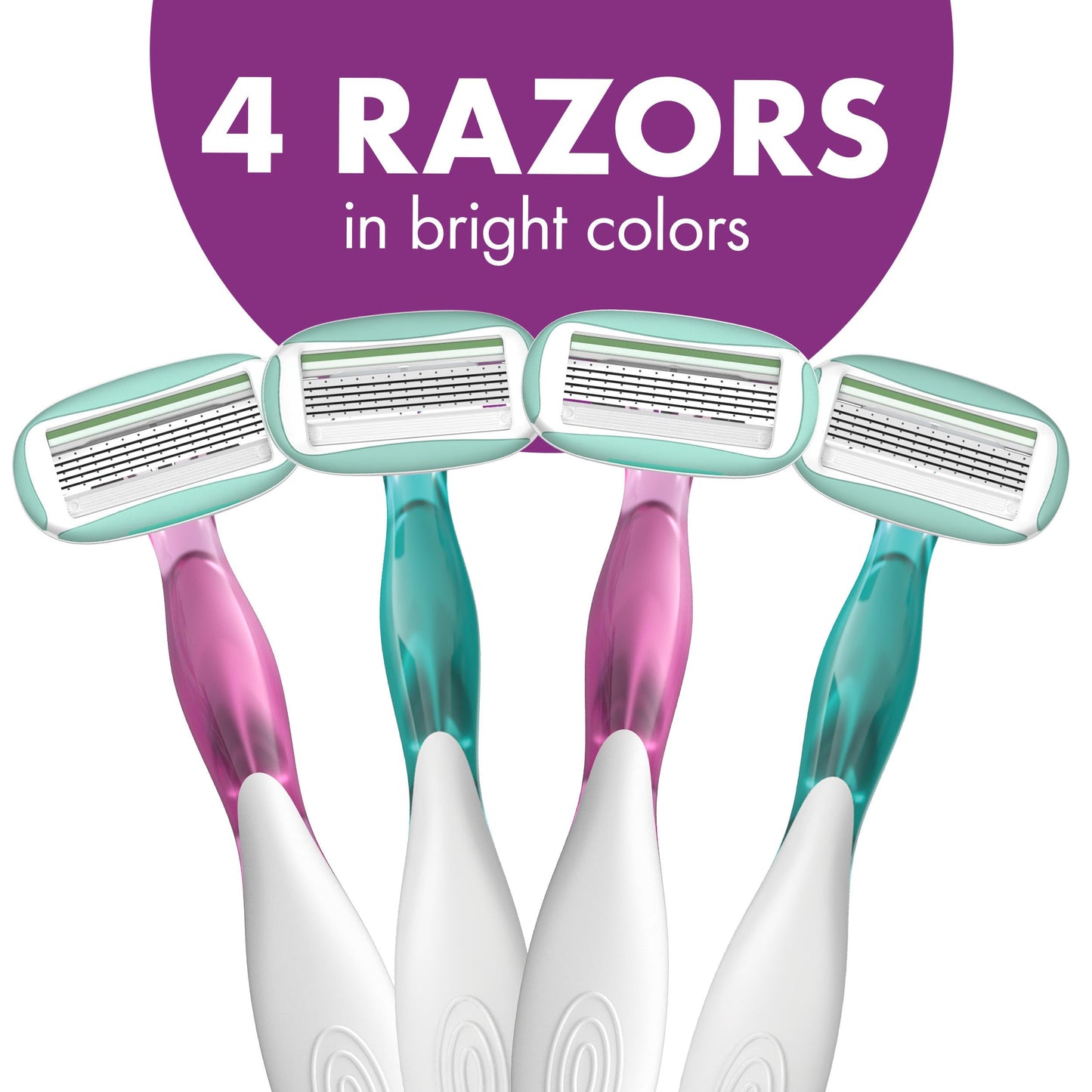 BIC Soleil 5 Sensitive Women's Disposable 5-Blade Razors, Moisture Strips and Pivoting Head for Smooth Summer Shaves, 4-Pack Beauty and Personal Care BIC