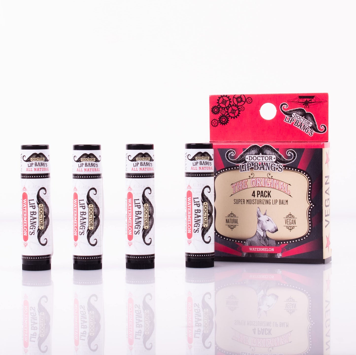 Doctor Lip Bang's Super Moisturizing Lip Balm | 4 Pack | Watermelon| ALL NATURAL & CRUELTY FREE | 100% VEGAN | FOR DRY & CRACKED LIPS Beauty & Personal Care Doctor Lip Bang's