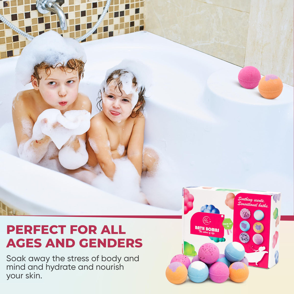 Bath Bombs for Women, Men & Kids - 12 Bath Bomb Gift Set with Shea Butter, Essential Oils & Sea Salt, Moisturizing Spa Aromatherapy, Long-Lasting… Beauty & Personal Care LIKEVOW