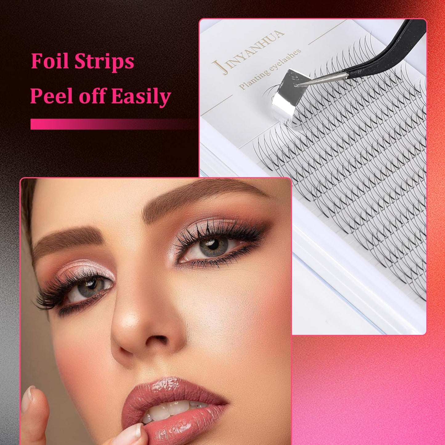 2d Volume Eyelash Extensions Premade Fans Eyelashes Short Stem 0.10mm Thickness C/D Curl 8-14mm Super Soft Handmade Fans Lashes Extensions… Beauty & Personal Care JINYANHUA