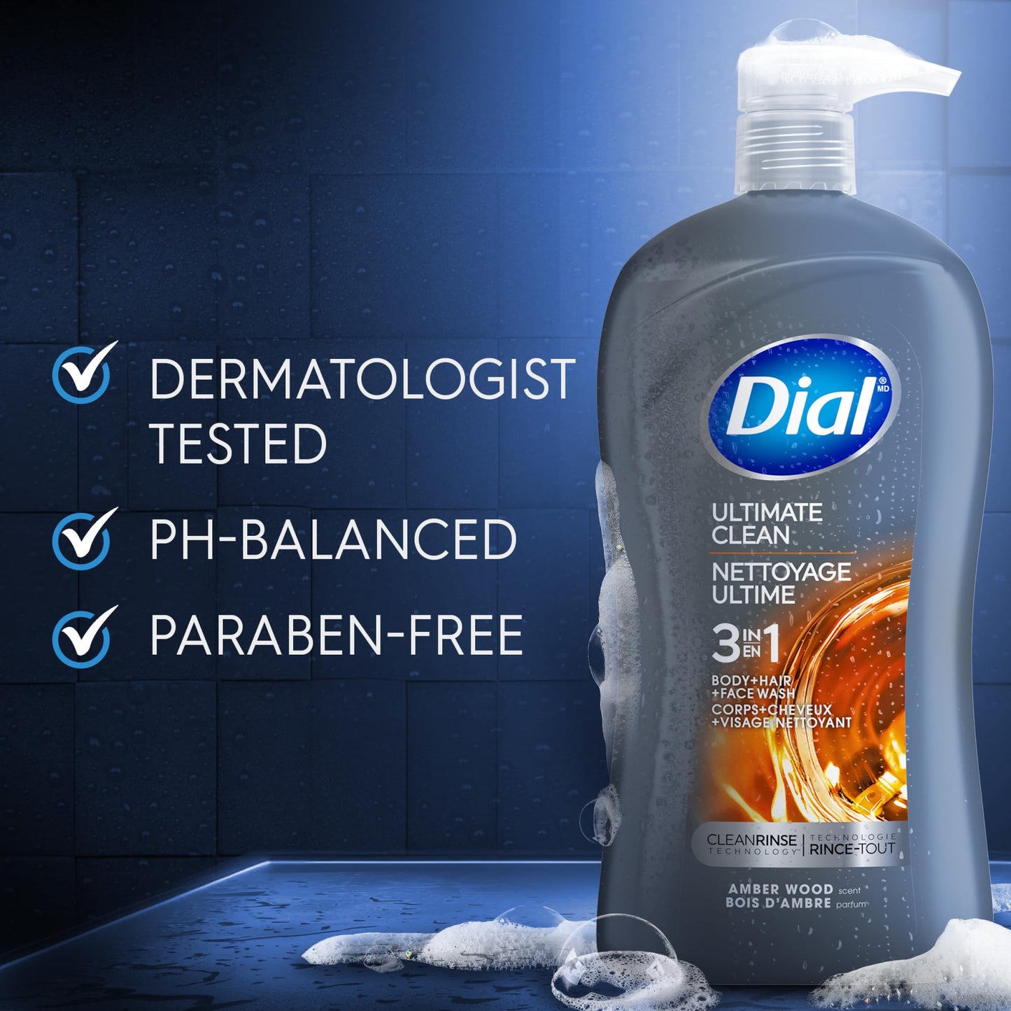 Dial Men 3in1 Body, Hair and Face Wash, Ultimate Clean, 32 Fl Oz Beauty and Personal Care Dial