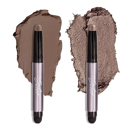 Julep Eyeshadow 101 Crème-to-Powder Waterproof Eyeshadow Stick Duo - Long-Lasting, Crease-Proof, Easy Apply with Built-in Smudger -Taupe Shimmer Beauty & Personal Care Julep