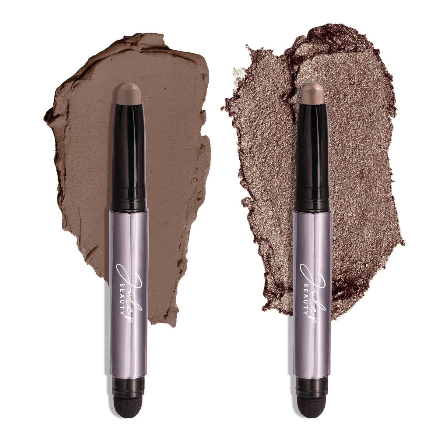 Julep Eyeshadow 101 Crème-to-Powder Waterproof Eyeshadow Stick Duo - Long-Lasting, Crease-Proof, Easy Apply with Built-in Smudger -Taupe Shimmer Beauty & Personal Care Julep