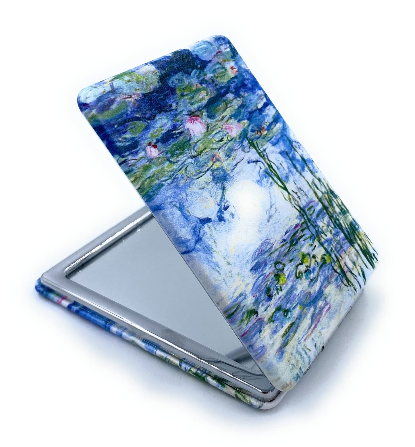 Aeisage Small Hand Mirror Rectangular Compact Magnifying Mirrors Mini Pocket Purse Mirror Compact Travel Mirror Water Lilies Gifts for Women Beauty & Personal Care Aeisage