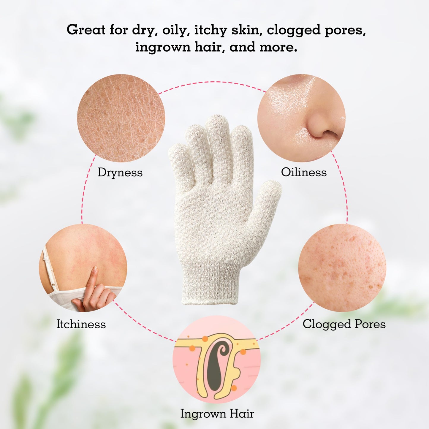Evridwear Exfoliating Gloves for Shower, 100% Nylon Thick Soft Medium Heavy Bathing Gloves Dead Skin Remover Body Scrubber Smooth Skin with Hang Loop Beauty & Personal Care Evridwear
