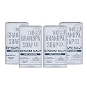 The Grandpa Soap Company Epsom Salt Bar Soap - Deep Cleansing Soap, Made with Epsom Salt and Baking Soda, Removes Dirt Grease and Grime, Vegan Beauty & Personal Care The Grandpa Soap Company