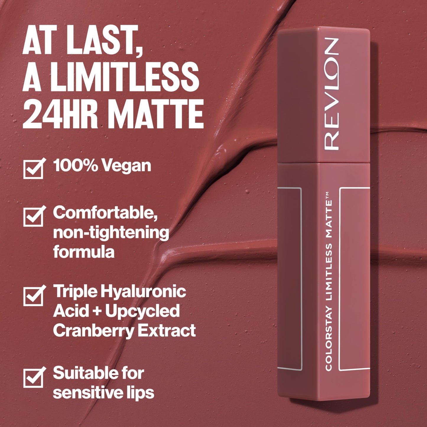 Revlon ColorStay Limitless Matte Liquid Lipstick, Vegan Formula, No-Budge, Longwear Lip Color, Long Lasting, Lightweight/Comfortable, Waterproof, 010 Beauty & Personal Care REVLON