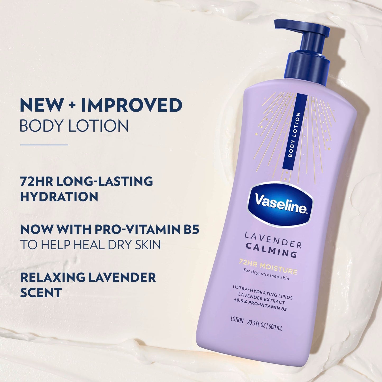 Vaseline Intensive Care Calm Healing Body Lotion 3 count for Dry Skin Made with Ultra-Hydrating Lipids and Lavender Extract to Heal and Restore Dry Beauty & Personal Care Vaseline
