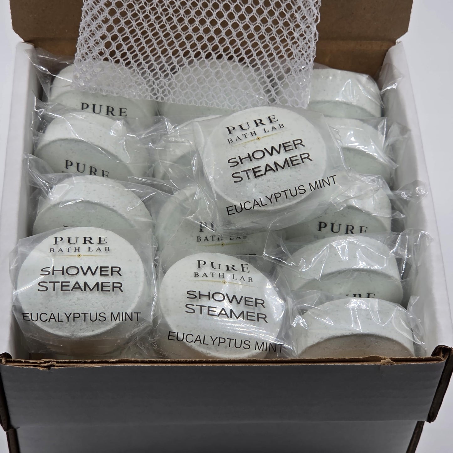Shower Steamers Eucalyptus Mint Essential Oils, 15 Count, (Larger Than Leading Brand), with Mesh Bag (15 Count) Pack of 1 Beauty and Personal Care Spa Pure