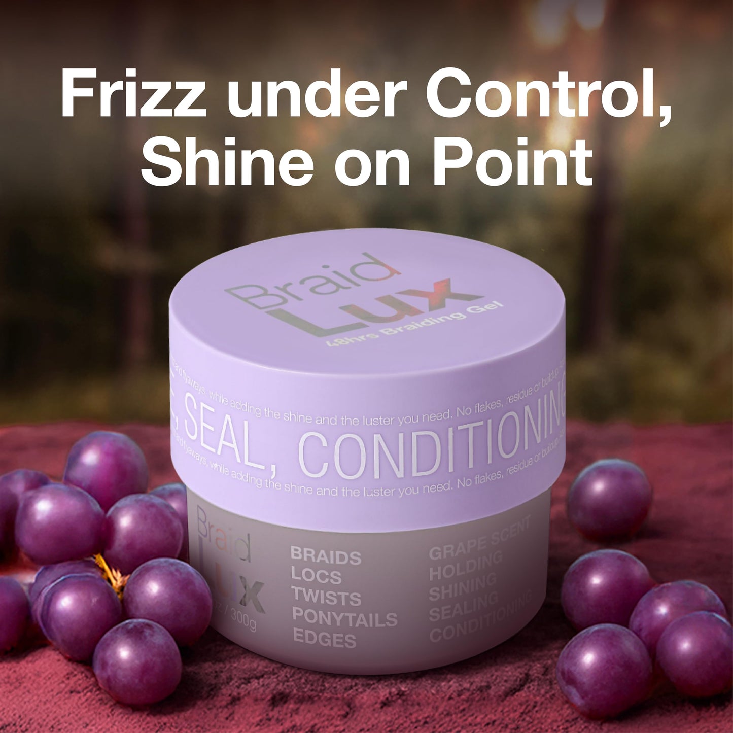 Lux Collection Braiding Gel & Braid Sealer for Box Braids - Braid Lux Gel for Braids, Locs & Twists with Castor Oil & Biotin, Non-Flaking, High Shine Beauty & Personal Care Lux Collection