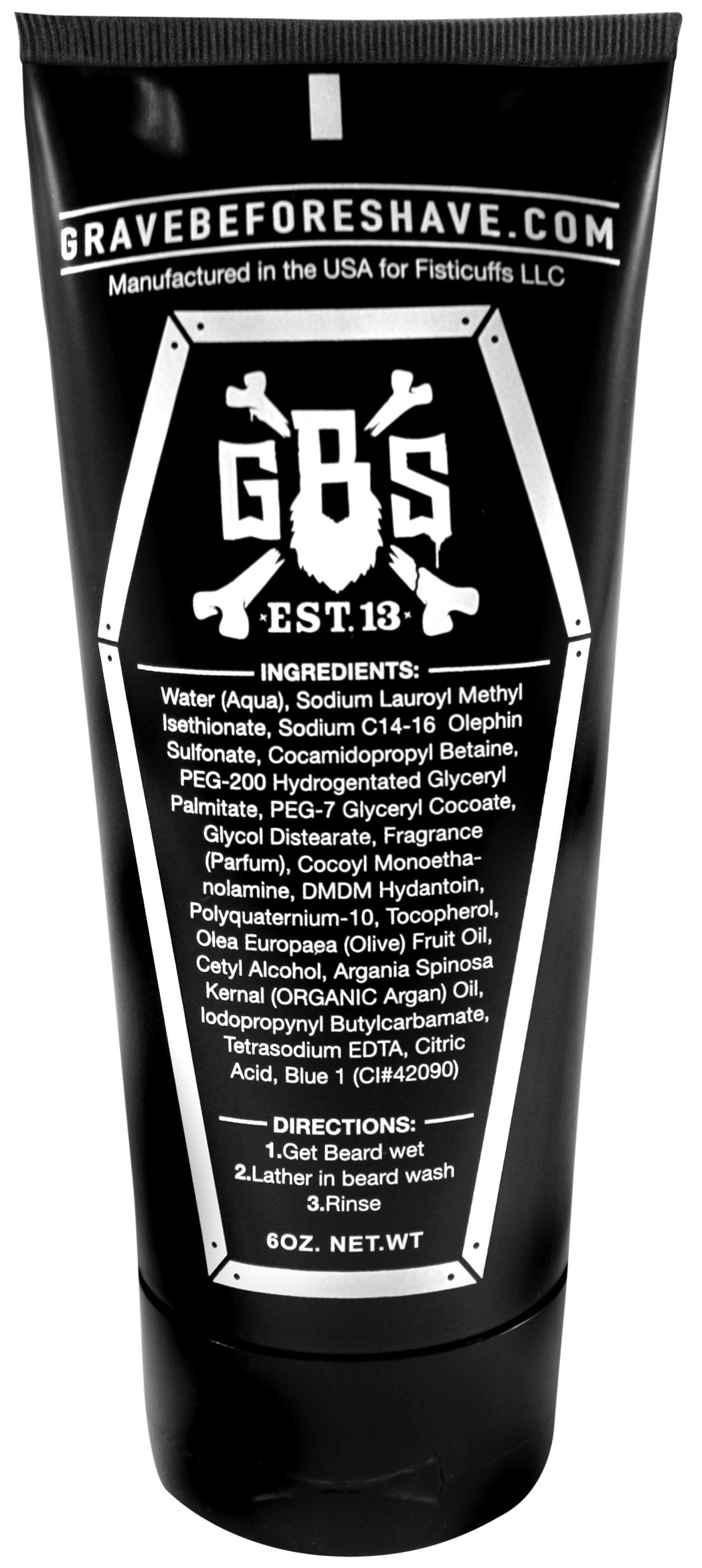 GRAVE BEFORE SHAVE™ BEARD WASH SHAMPOO 6oz. Tube Beauty & Personal Care Grave Before Shave