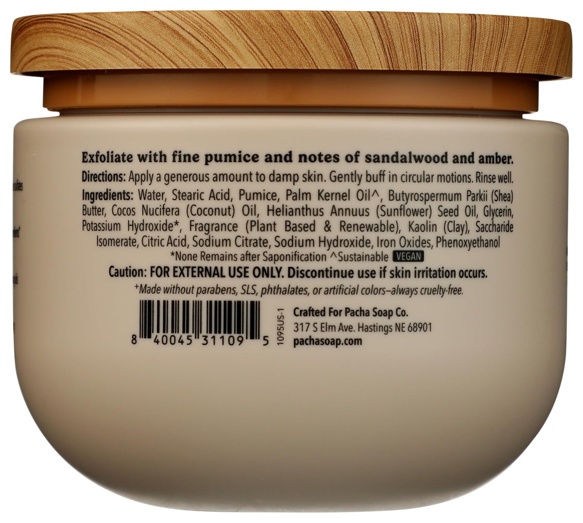 PACHA SOAP Santal & Amber Body Scrub, 15 OZ Beauty & Personal Care Pacha Soap Co