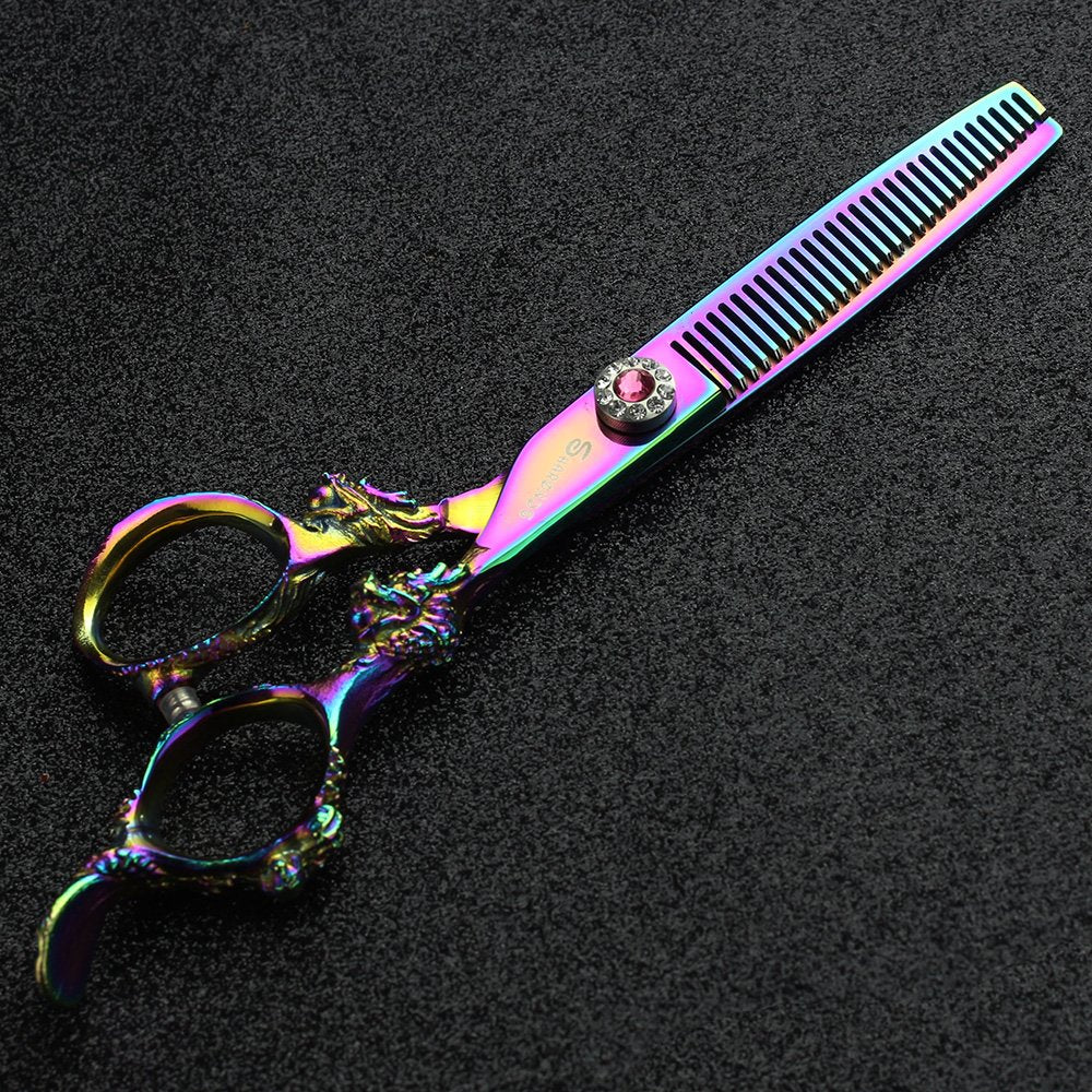6/7/7.5/8/9 Inch Personalized Hair Scissors Salon Hair Styling Barber Scissors Stainless Steel Barber Tools (6 inch cutting)