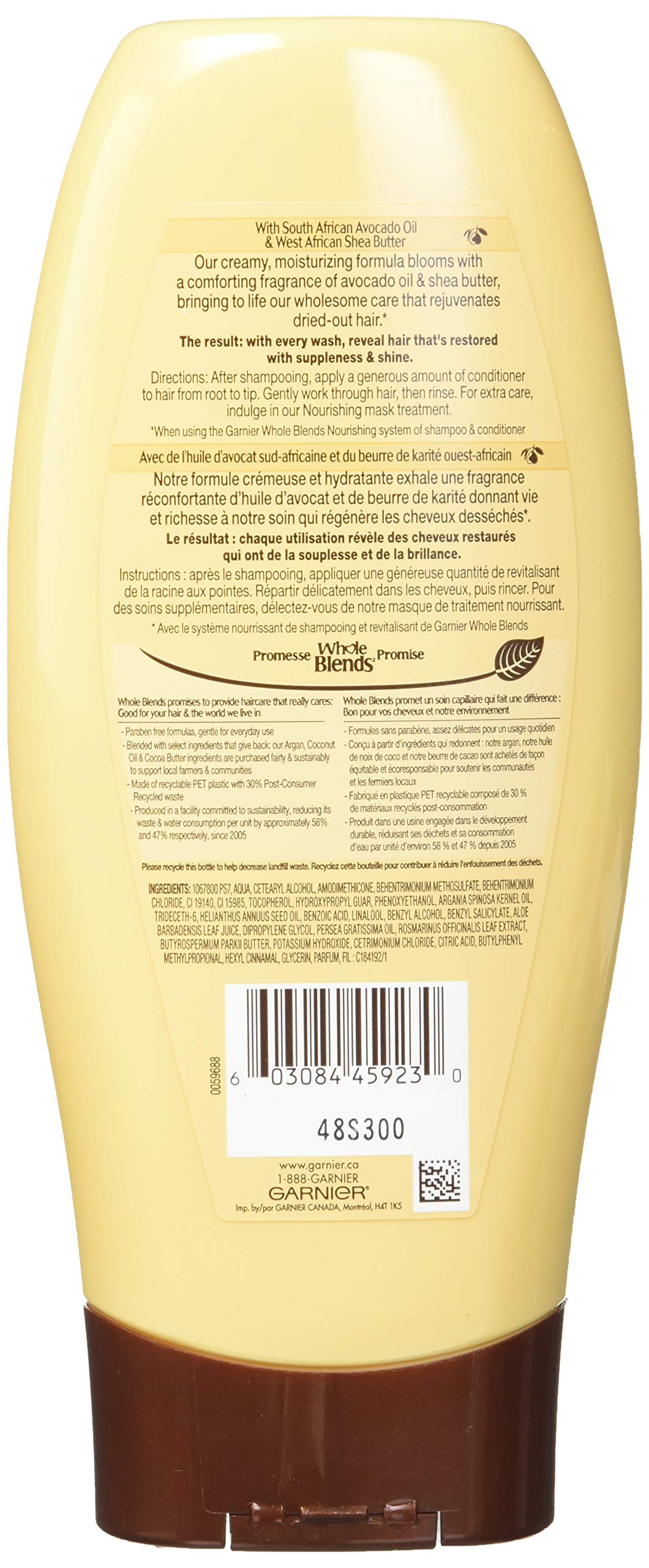 Garnier Whole Blends Condition Avocado Oil 12.5 Ounce (369ml) (6 Pack)