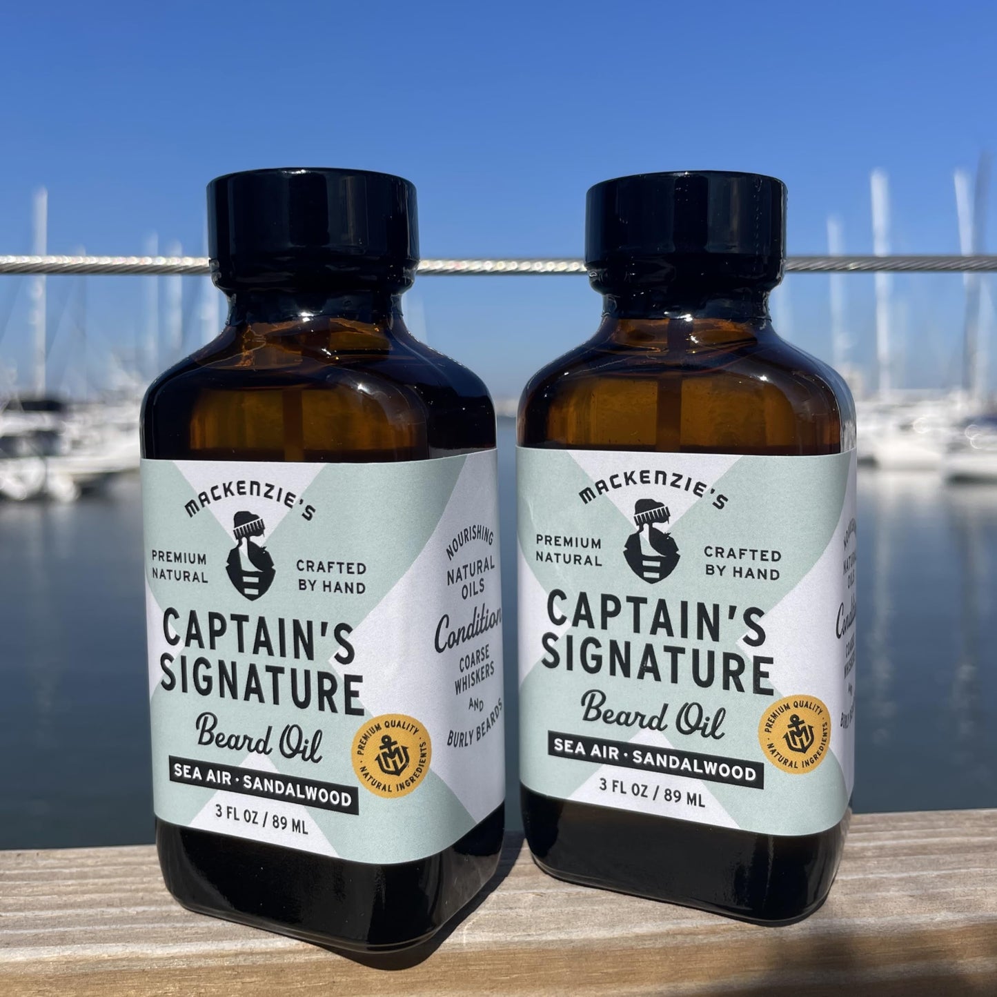 MACKENZIE'S Captain's Signature Beard Oil - Father's Day - Gifts for Fishermen - Gifts for Men - Natural - Nourishing - Moisturizing - Sea Air Beauty and Personal Care MACKENZIE'S