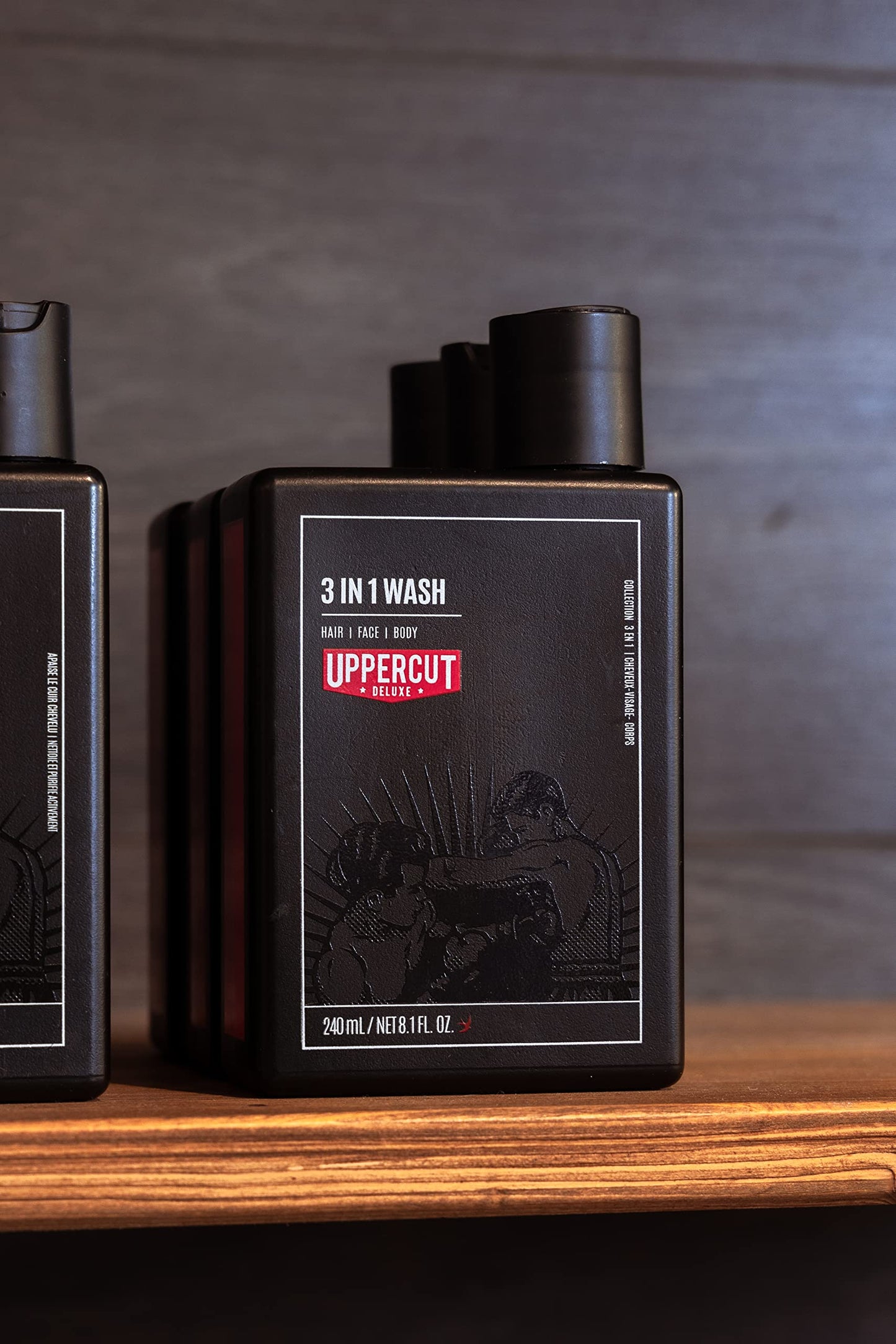 UPPERCUT DELUXE 3 in 1 Wash for Men - Shampoo, Face & Body Wash - Hair, Face & Body Cleanser with Coconut Oil - Hydrating Daily Mens Shower Gel - Bay Beauty & Personal Care UPPERCUT DELUXE