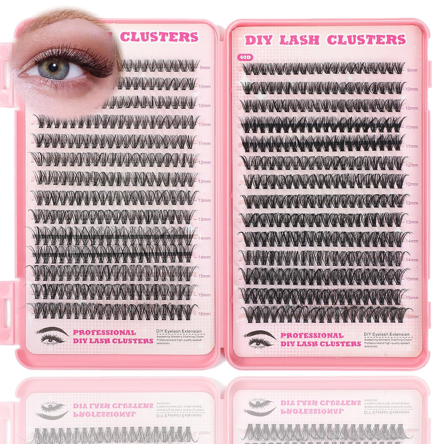 Lash Clusters Kit, 560 Pcs Eyelashes Clusters Kit 9-16mm Individual Lash Extension Kit D Curl Fluffy Wispy False Eyelashes (30D+40D, Lash Clusters) Beauty and Personal Care ISTGIFT Default Title