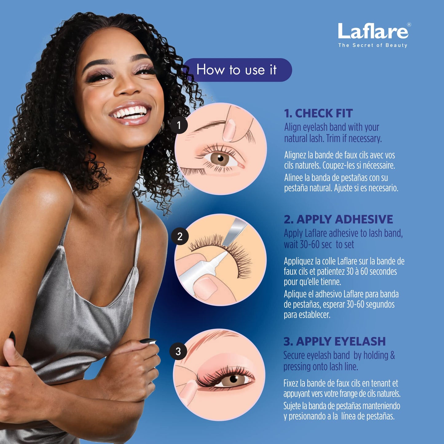Laflare 3D MINK ANGEL Eyelashes, Soft, Feather-Light, Double-Layer, Voluminous, Glamorous, Fluffy, Striking Look, Reusable Premium Quality False Mink… Beauty & Personal Care Laflare