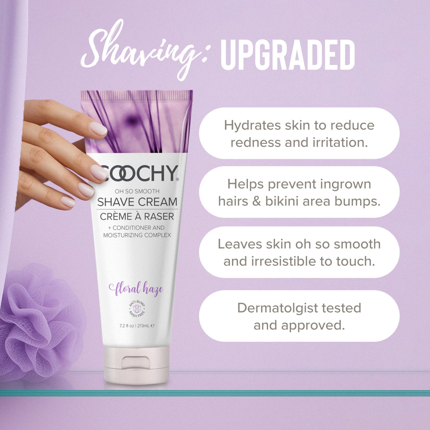 Coochy Shave Cream - Moisturizing Shave Lotion - Gentle Intimate Shaving Cream - For Bikini Area, Underarms, Legs & More - Rash-Free, Hydrating Beauty and Personal Care Coochy