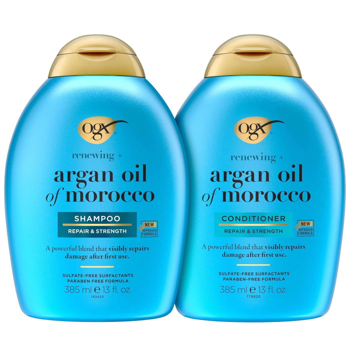 OGX Renewing + Argan Oil of Morocco Shampoo & Conditioner Set, Damage Repairing Shampoo & Conditioner Helps Strengthen & Repair Dry, Damaged Hair Beauty & Personal Care OGX