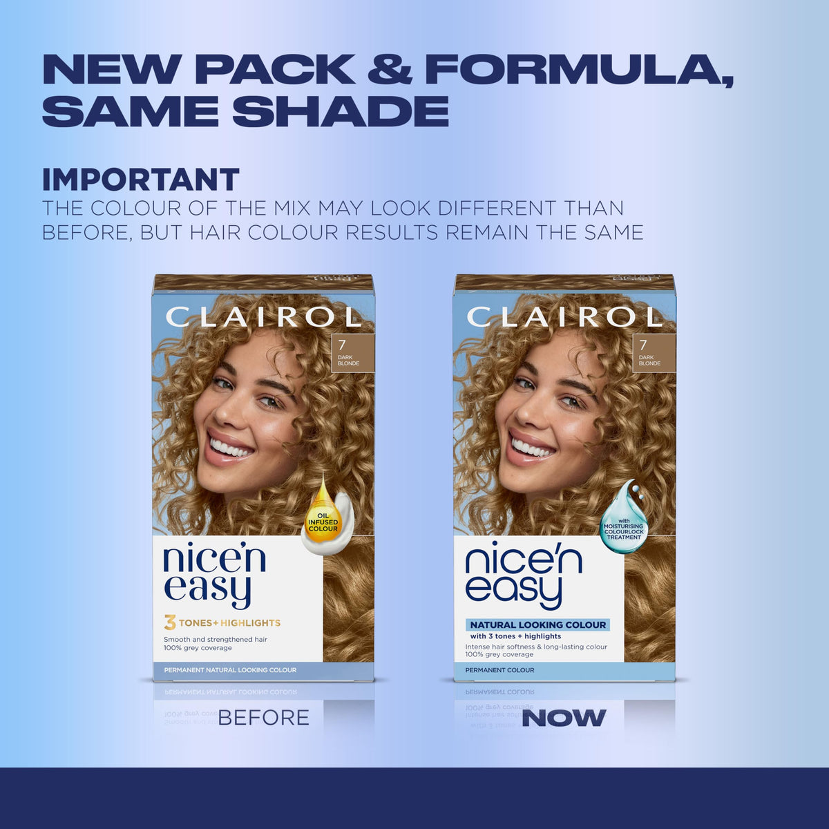 Clairol Nice'n Easy Permanent Hair Dye, 7 Dark Blonde Hair Color, Pack of 1 Beauty & Personal Care Clairol