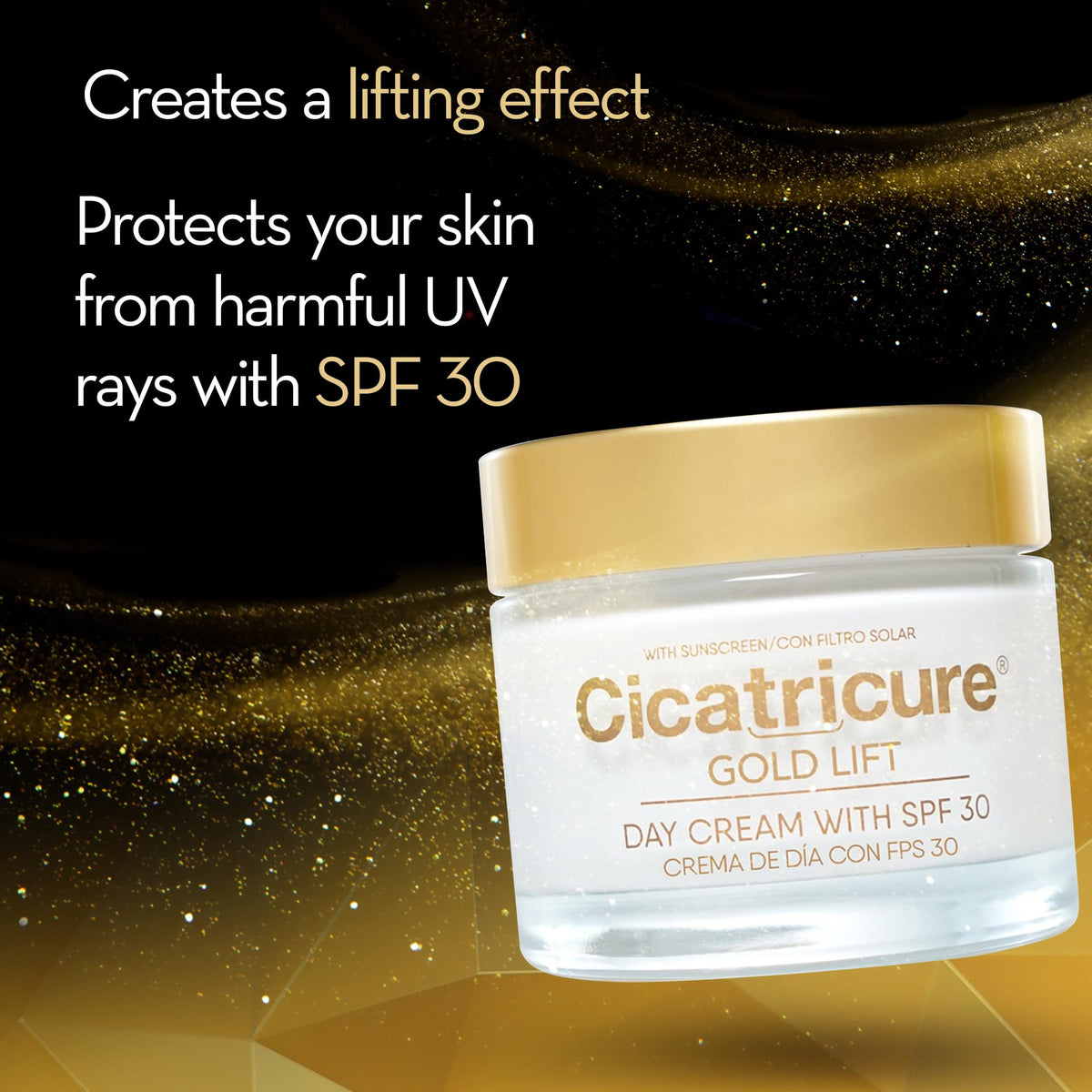 Cicatricure Gold Lift Day Cream, Anti Aging Face Moisturizer with SPF 30, Hydrating Skin Care with Gold, Calcium & Silicon to Lift and Tighten Face Beauty & Personal Care Cicatricure