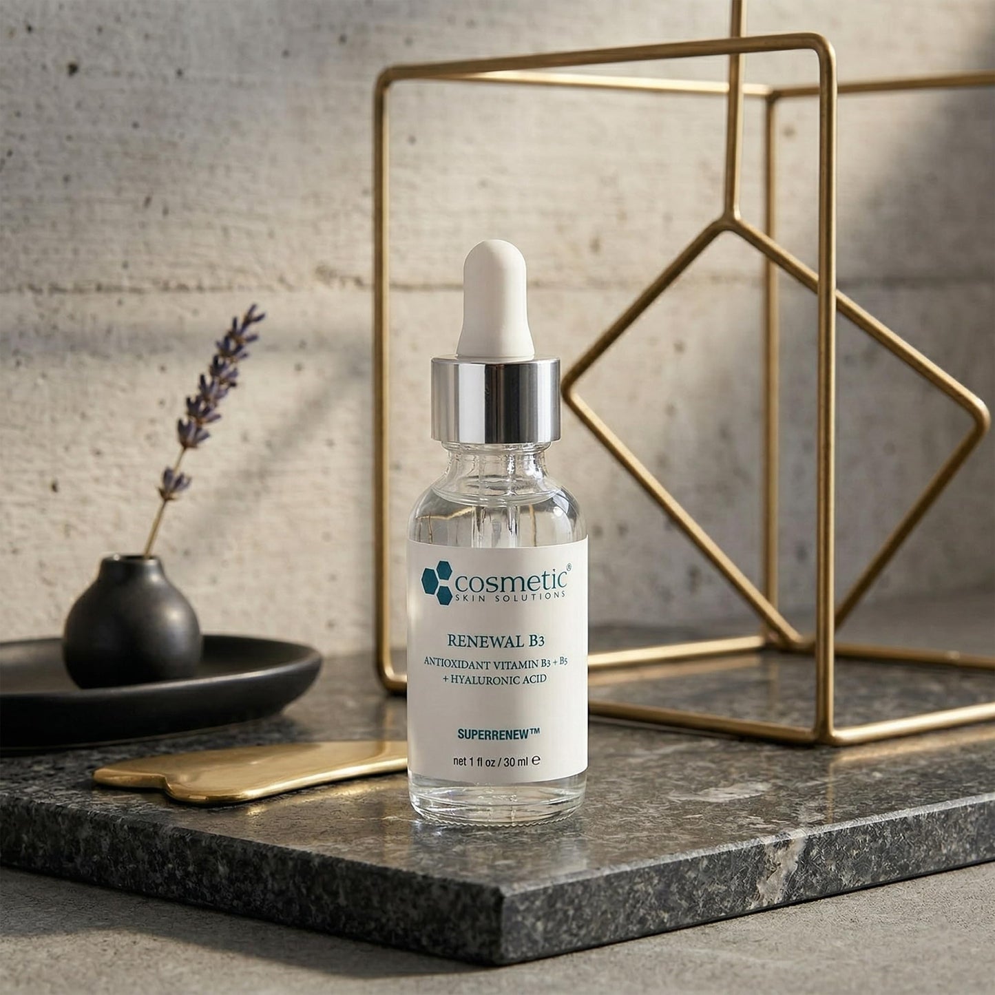 Renewal B3 Serum - 5% Niacinamide with Hyaluronic Acid & Vitamin B5 - Hydrating Face Serum for Dry & Dehydrated Skin - Improves the Look of Fine Beauty & Personal Care Cosmetic Skin Solutions