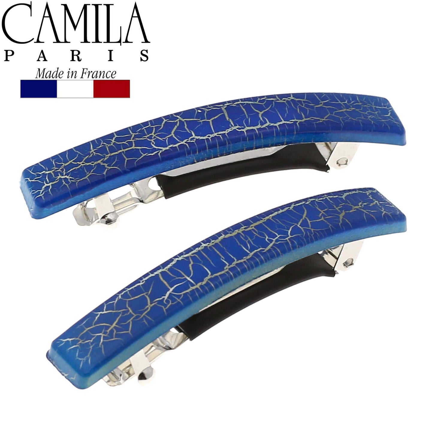 Camila Paris CP2956 French Hair Barrette Clip for Girls, Set of 2 Rubberized Metal Clasp Strong Hold Grip Hair Clips for Women, No Slip and Durable Beauty & Personal Care Camila