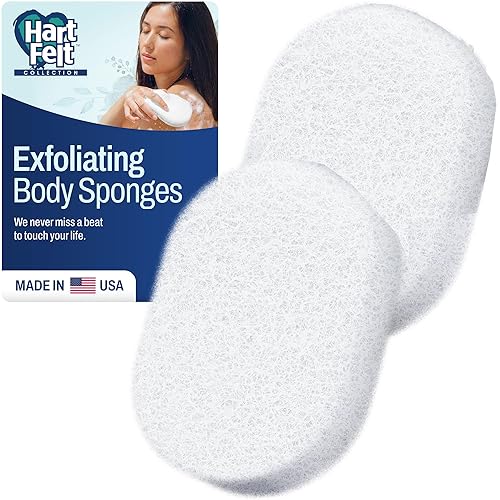 HartFelt Bath Sponges for Shower Women & Men | Soft Exfoliating Body Sponge for Dead Skin | Chemical-Free Sponges for Body | Cleanses Skin from Dirt Beauty & Personal Care HartFelt