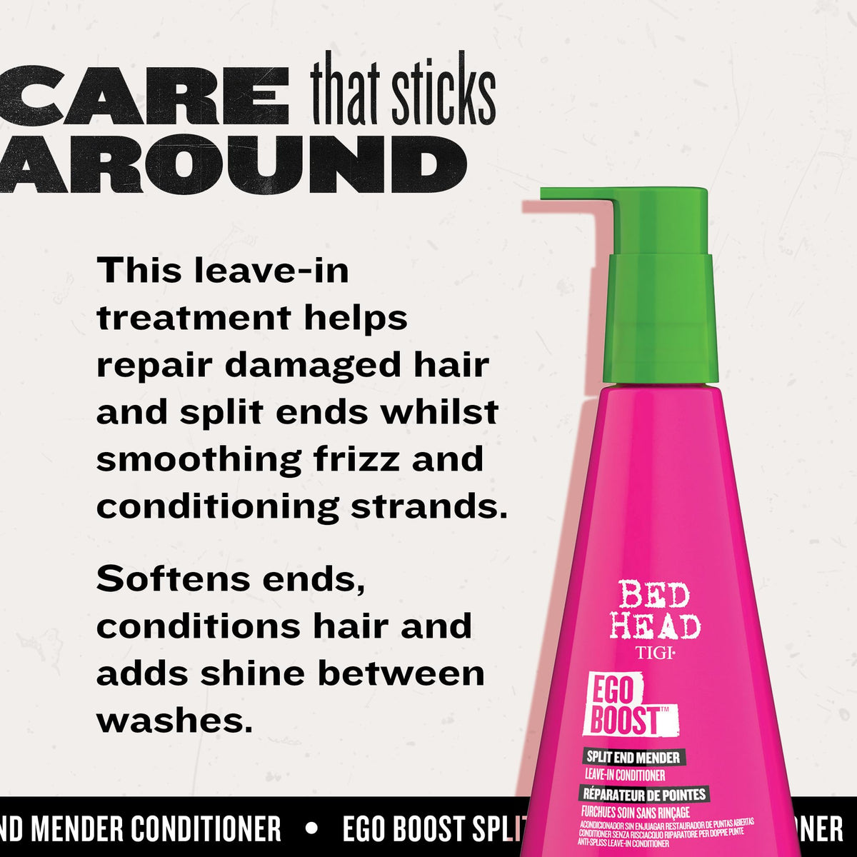 Bed Head by TIGI Ego Boost Leave In Hair Conditioner - Professional Repair Treatment for Dry, Damaged Hair with Split Ends, Anti Frizz, Moisturising
