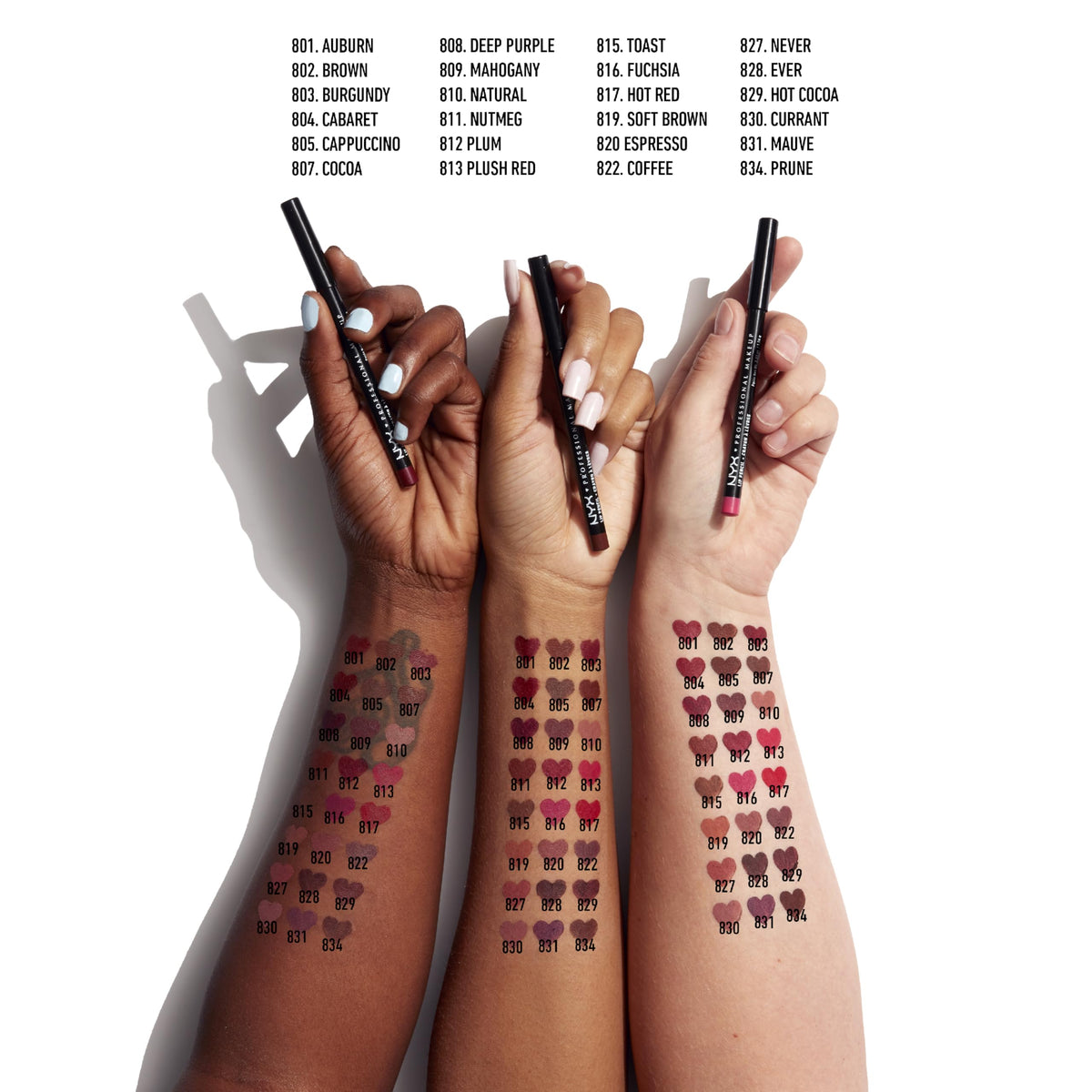 NYX PROFESSIONAL MAKEUP Slim Lip Pencil, Long-Lasting Creamy Lip Liner, Pink, 0.04 oz