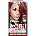 L'Oreal Paris Feria Multi-Faceted Shimmering Permanent Hair Color, R68 Ruby Rush (Rich Auburn True Red), Pack of 1 Hair Dye Kit Beauty & Personal Care L'Oreal Paris