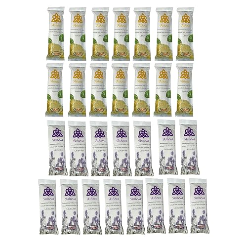 Asheva 8" x 9" Individually Wrapped Oshibori Disposable Towels - Luxurious Moist Cotton Hot/Cold Refreshment Towel - Lavender, Lemon, or Tea Tree Beauty & Personal Care GBM